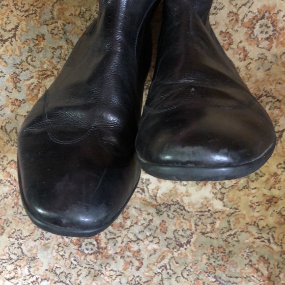 GROX RESPIRA EU47 US13 Black Leather PullOn Boots ITALY Rubbersole Wingtip NEW - Picture 5 of 16